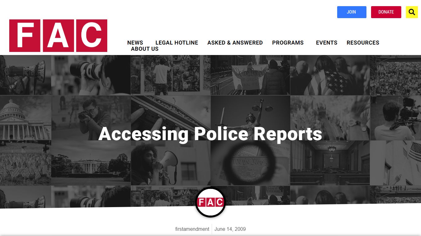 Accessing Police Reports - FIRST AMENDMENT COALITION