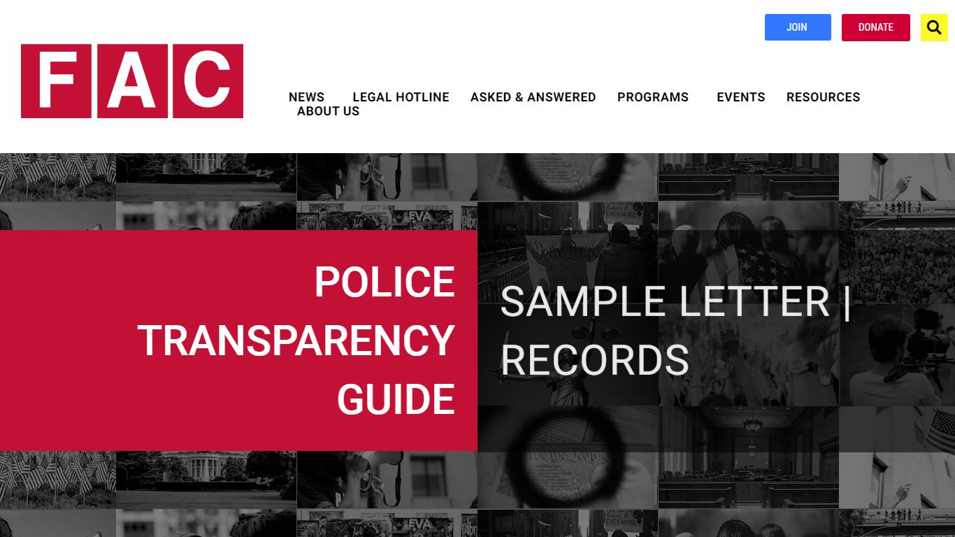 Sample Request Letter | Police Records - FIRST AMENDMENT COALITION